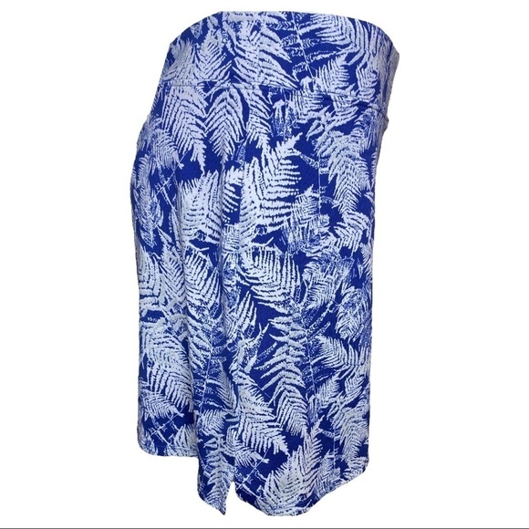 Tranquility Skort Fern Print Blue Size M - Picture 2 of 6